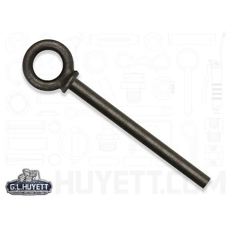 Aztec Lifting Hardware Eye Bolt With Shoulder, #1, 6 in Shank, 2 in ID, Carbon Steel, Self Colored NSP01A